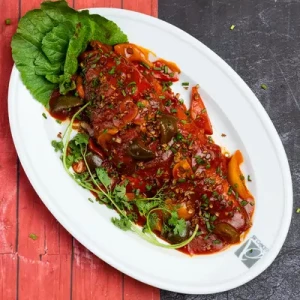Deep Fried Red Snapper in Hot Garlic Sauce